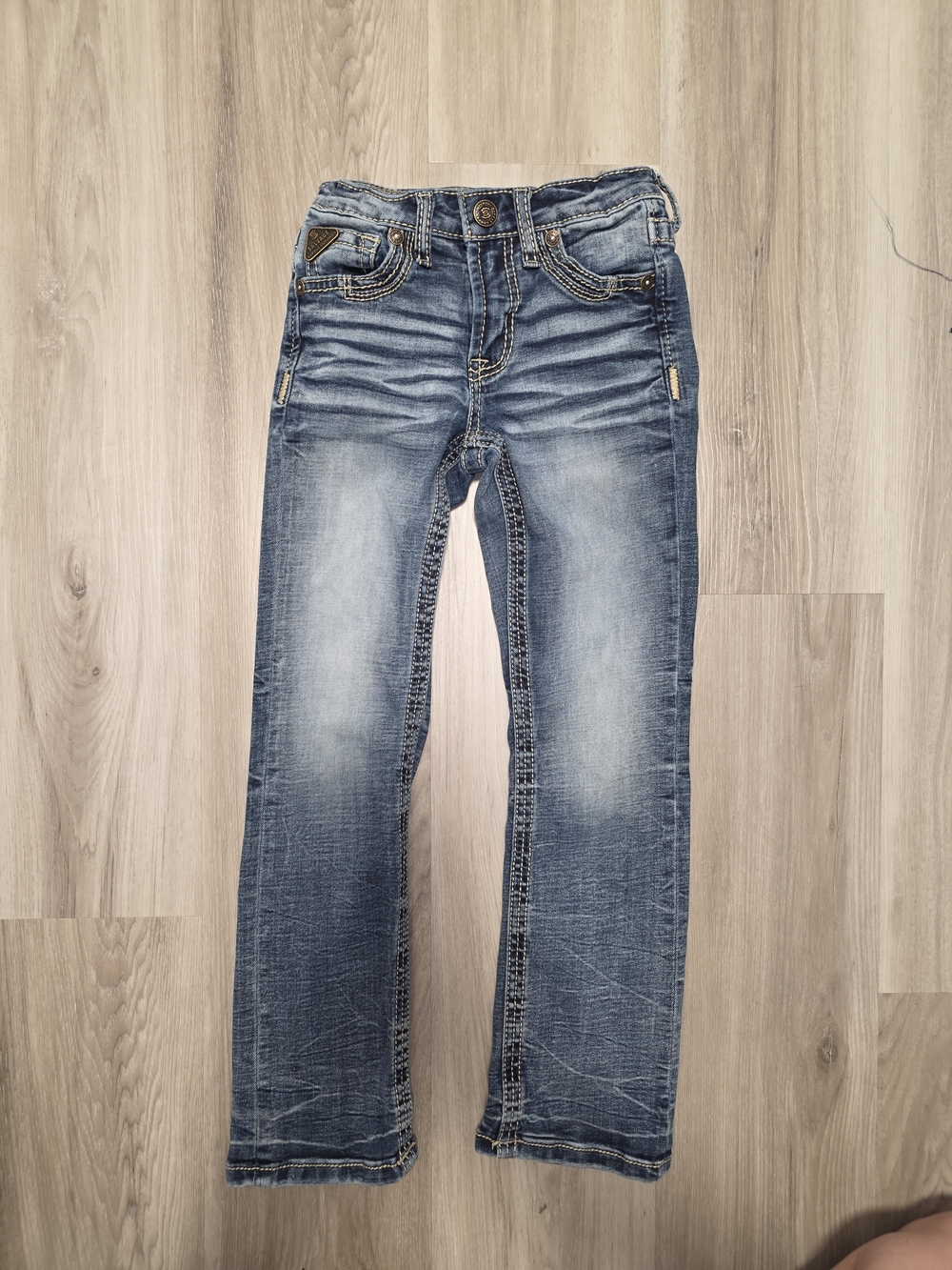 Salvage Boys Faded Blue Straight Jeans
